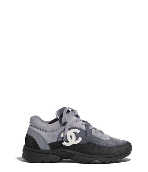 black chanel sneakers men|chanel sneakers grey suede.